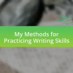 My Methods for Practicing Writing Skills