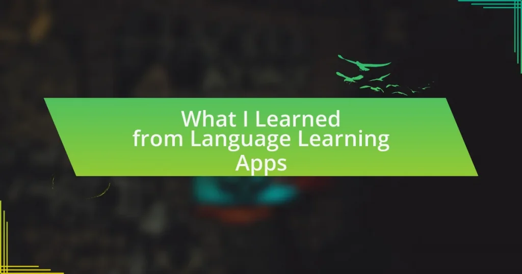 What I Learned from Language Learning Apps